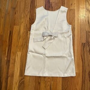 💎 H&M Sleeveless Satin Top with Rhinestone Bow – Size Small